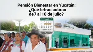Pensión Bienestar en Yucatán: ¿Qué letras cobran del 7 al 10 de julio?